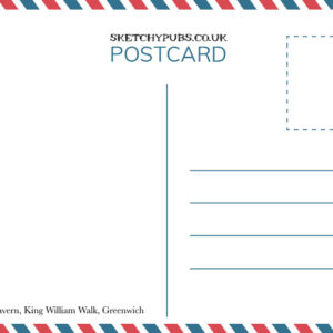 Sketch of Greenwich Pub on A6 Postcard